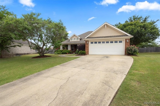 view of front of home featuring brick siding, driveway, and an attached garage