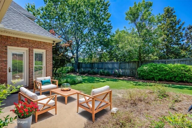 8180 Longneedle Pl, Montgomery, AL 36117 - view of yard with a patio and an outdoor living space