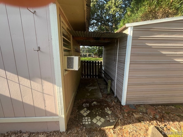 view of side of home with cooling unit