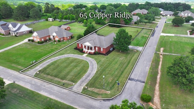 65 Copper Ridge Ct, Deatsville, AL 36022 - view from above of property with property boundaries highlighted