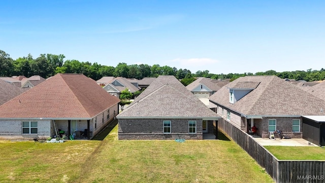 view of subject property