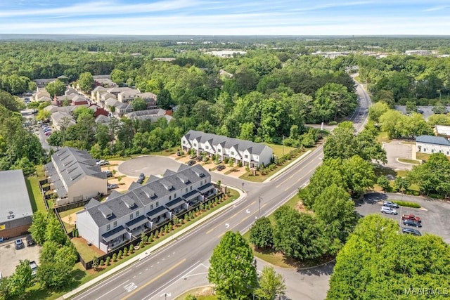 aerial perspective of suburban area