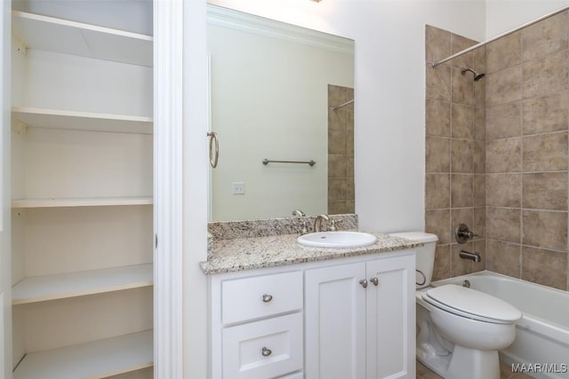 3412 Oak Grove Cir, Montgomery, AL 36116 - full bathroom featuring toilet, tub / shower combination, and vanity