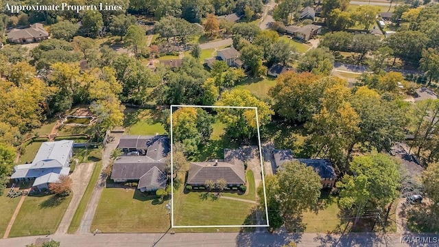 3469 Warrenton Rd, Montgomery, AL 36111 - aerial perspective of suburban area with property parcel outlined