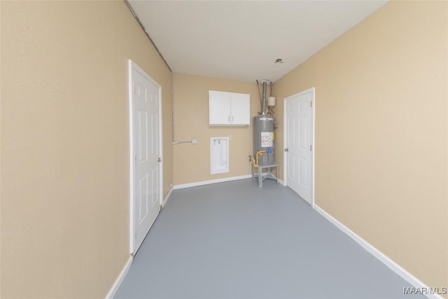 362 Bellehurst Dr, Montgomery, AL 36109 - hallway with gas water heater and baseboards