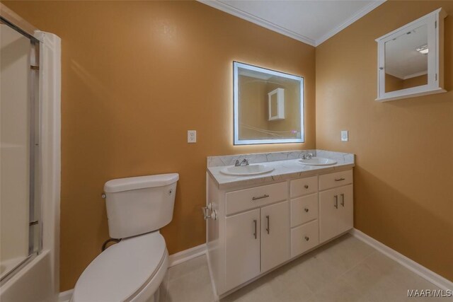 362 Bellehurst Dr, Montgomery, AL 36109 - full bathroom with ornamental molding and double vanity