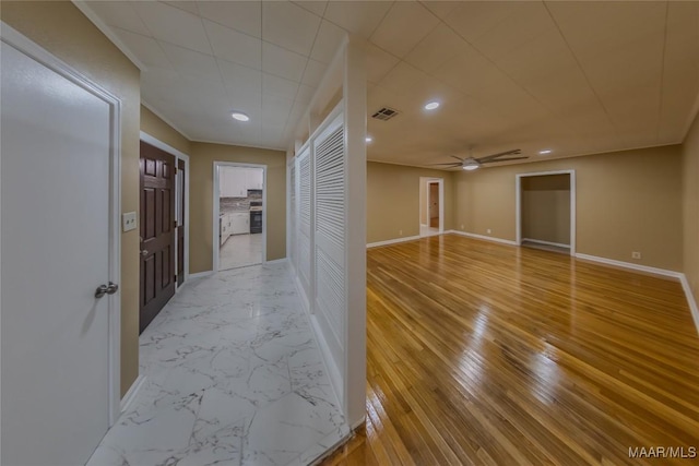 362 Bellehurst Dr, Montgomery, AL 36109 - corridor featuring recessed lighting and light marble finish floors