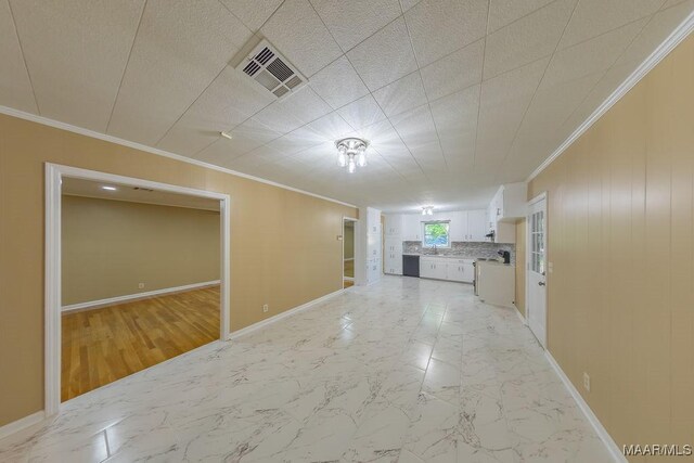 362 Bellehurst Dr, Montgomery, AL 36109 - corridor with crown molding and light marble finish flooring