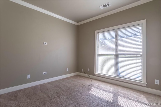 5906 Amberwood Ln, Montgomery, AL 36116 - empty room featuring ornamental molding and carpet floors