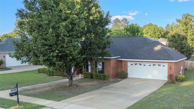1274 Cross Creek Rd, Prattville, AL 36067 - view of front facade featuring brick siding, an attached garage, driveway, and roof with shingles