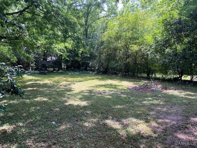 1734 Champion St, Montgomery, AL 36110 - view of green lawn featuring a wooded view