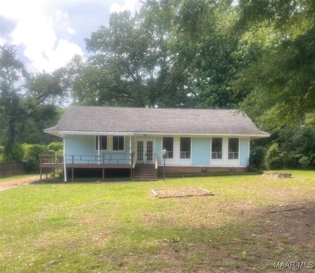 8130 Sorrel Ln, Montgomery, AL 36117 - view of front facade featuring french doors and a front yard