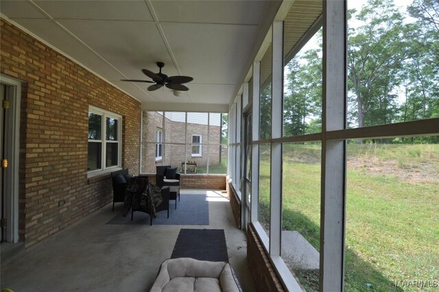1496 County Road 81st Rd, Prattville, AL 36067 - sunroom featuring a ceiling fan
