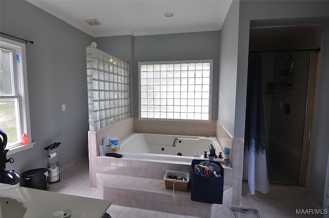 1496 County Road 81st Rd, Prattville, AL 36067 - bathroom with a tub with jets and a stall shower