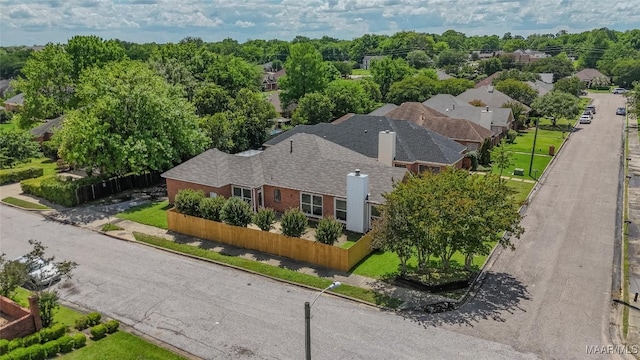 view from above of property