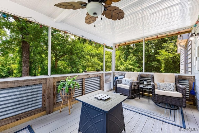 103 Thomas Ct, Prattville, AL 36067 - wooden deck with an outdoor hangout area and ceiling fan