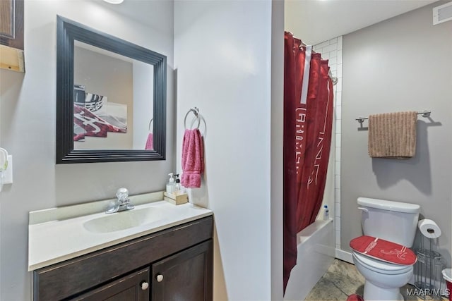 103 Thomas Ct, Prattville, AL 36067 - bathroom featuring toilet, vanity, and shower / bath combination with curtain