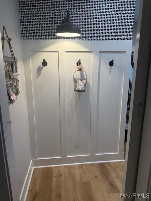 detailed view of wood finished floors and baseboards