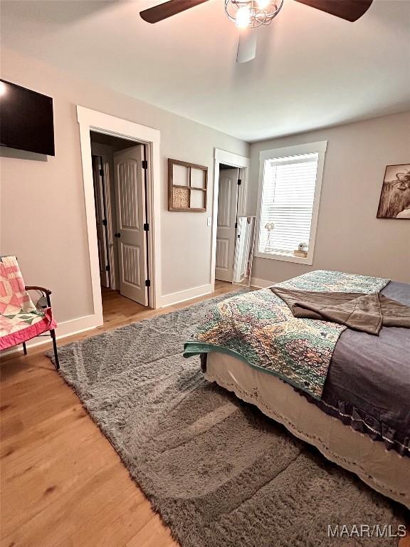 2533 Weldon Rd, Tallassee, AL 36078 - bedroom featuring wood finished floors and ceiling fan