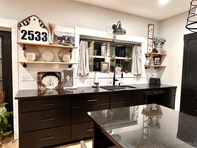 2533 Weldon Rd, Tallassee, AL 36078 - bar featuring a sink and black dishwasher