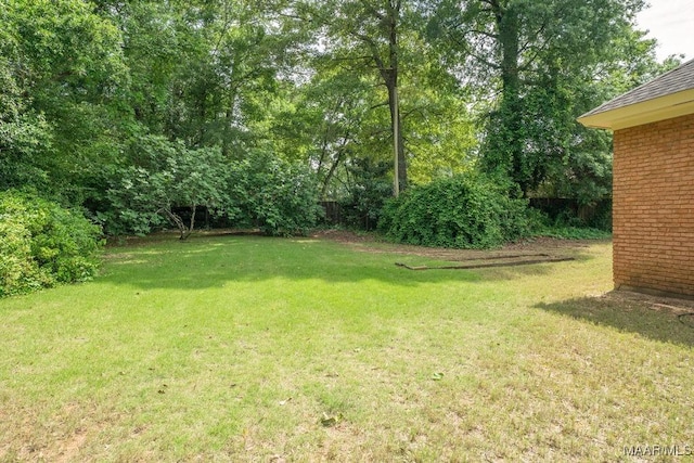 view of grassy yard
