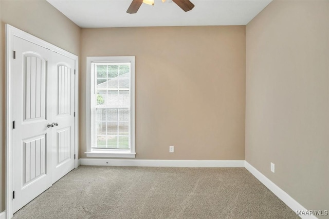 612 Coleman Way, Prattville, AL 36067 - unfurnished bedroom featuring carpet flooring, baseboards, ceiling fan, and a closet