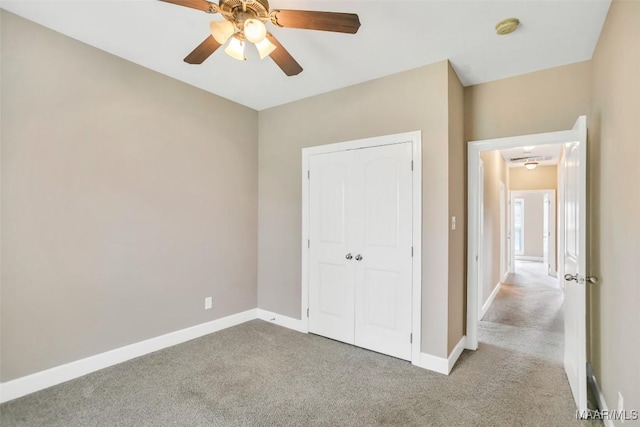 612 Coleman Way, Prattville, AL 36067 - unfurnished bedroom featuring carpet floors, baseboards, a ceiling fan, and a closet