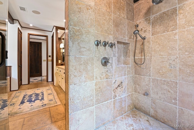 1777 Barganier Rd, Cecil, AL 36013 - full bathroom with a tile shower and vanity