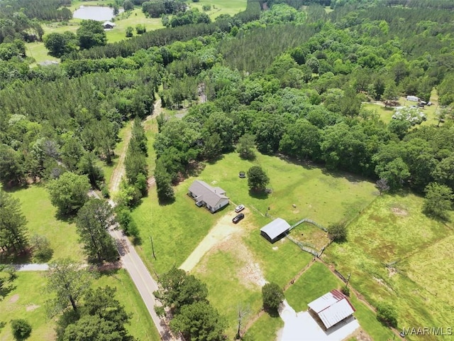 7330 Butler Mill Rd, Ramer, AL 36069 - aerial view of property and surrounding area with a forest and a large body of water