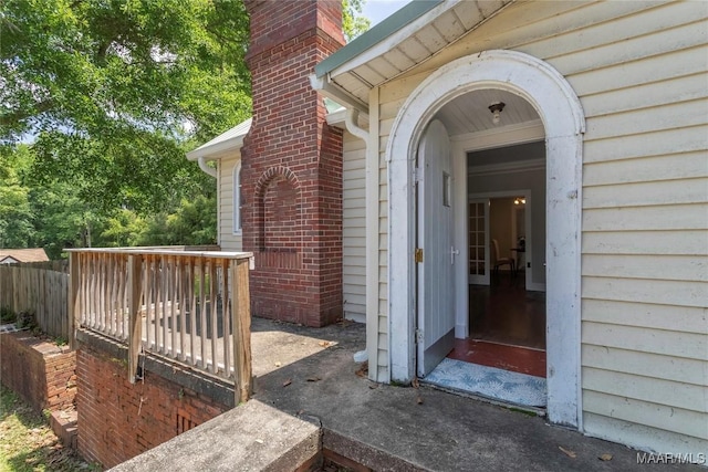 view of exterior entry