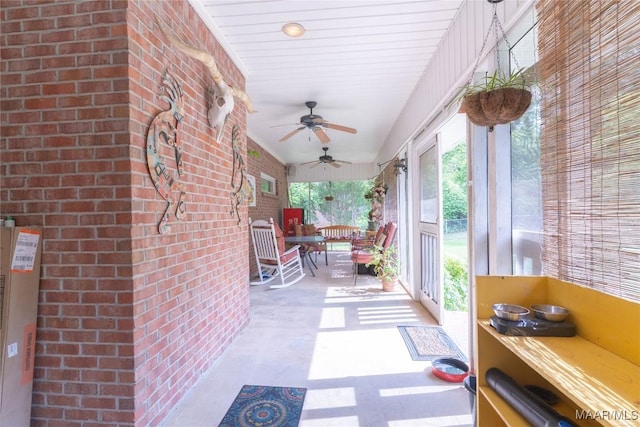 705 Yellowstone Dr, Prattville, AL 36067 - sunroom featuring brick wall