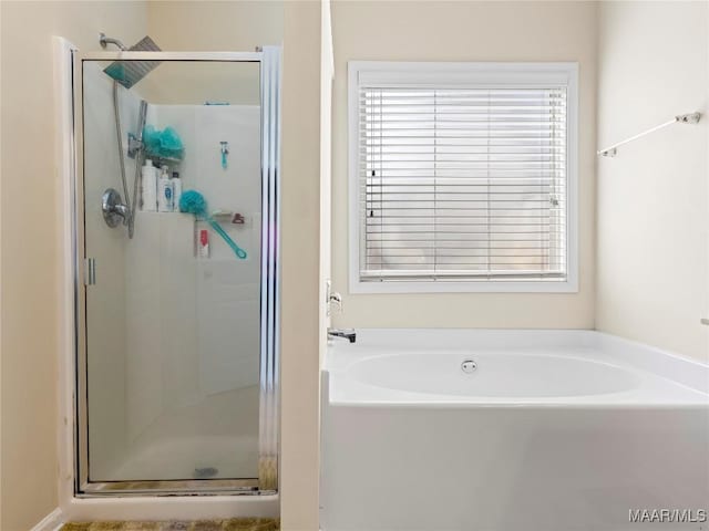 6812 Overview Ct, Montgomery, AL 36117 - bathroom with a shower stall, plenty of natural light, and a garden tub