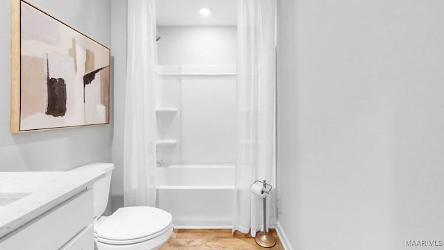 6004 Cunningham Trl, Montgomery, AL 36116 - bathroom with vanity, toilet, washtub / shower combination, and baseboards