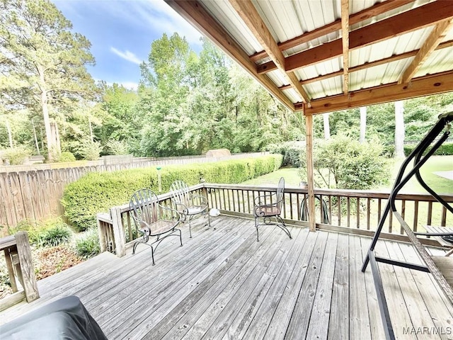 36 Wilkins Rd, Selma, AL 36701 - deck featuring a fenced backyard