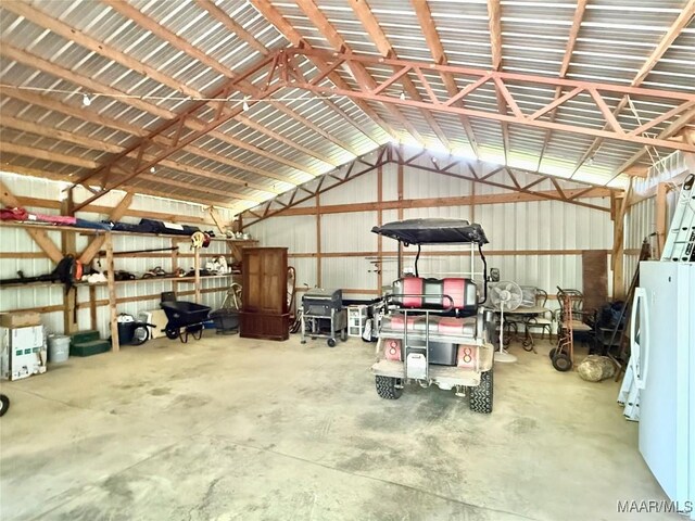 828 Warrior Dr, Valley Grande, AL 36701 - garage with metal wall
