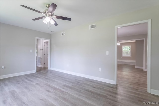 3468 Biltmore Ave, Montgomery, AL 36109 - spare room featuring a ceiling fan, baseboards, and wood finished floors