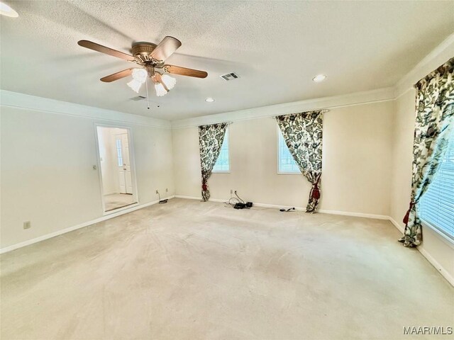 441 County Road 401, Selma, AL 36701 - spare room with healthy amount of natural light, baseboards, recessed lighting, a ceiling fan, and light carpet