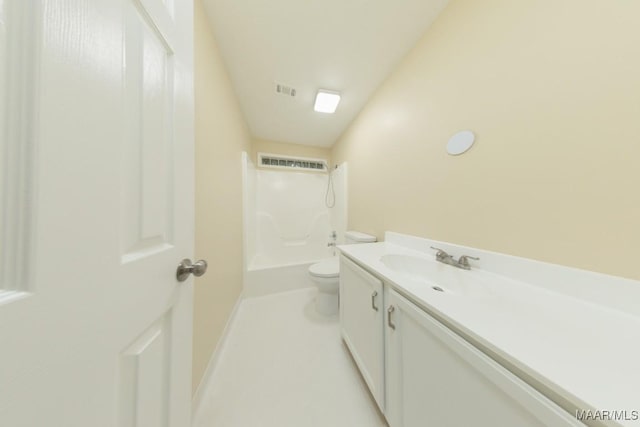 929 Ironwood Dr, Montgomery, AL 36117 - bathroom with vanity, toilet, and shower / tub combination