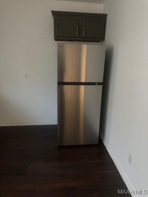 1324-1326 Federal Dr, Montgomery, AL 36107 - kitchen featuring freestanding refrigerator, baseboards, and dark wood finished floors