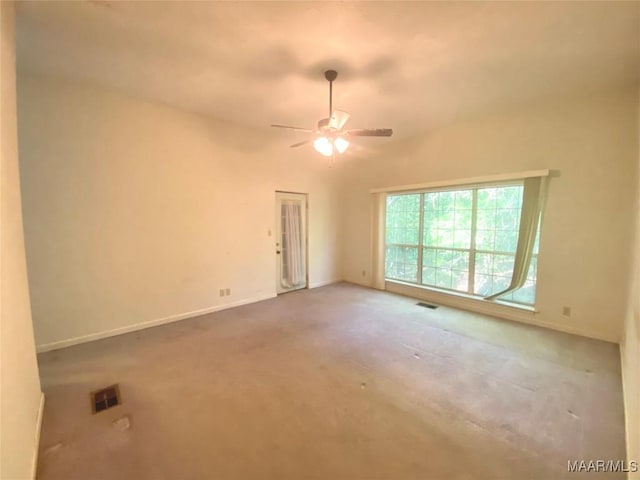 4564 Hickory Grove Rd W, Letohatchee, AL 36047 - spare room featuring carpet, a ceiling fan, and baseboards