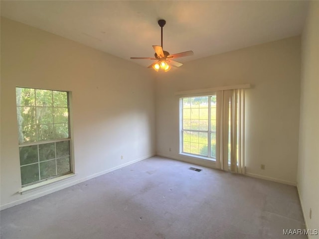 4564 Hickory Grove Rd W, Letohatchee, AL 36047 - empty room featuring ceiling fan, carpet, and baseboards