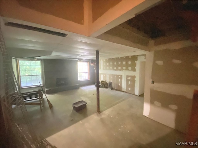 4564 Hickory Grove Rd W, Letohatchee, AL 36047 - below grade area featuring a fireplace