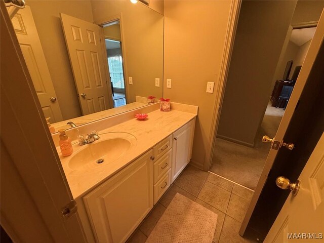 3701 Claiborne Cir, Montgomery, AL 36116 - bathroom with vanity and tile patterned floors