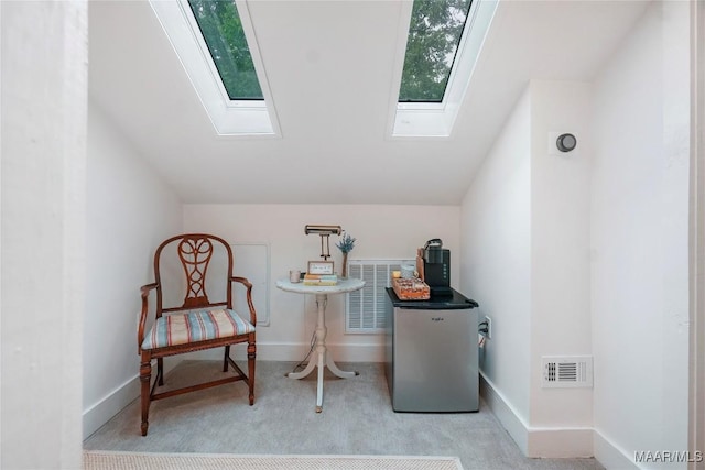 3328 Lebron Rd, Montgomery, AL 36106 - carpeted home office featuring a skylight and baseboards