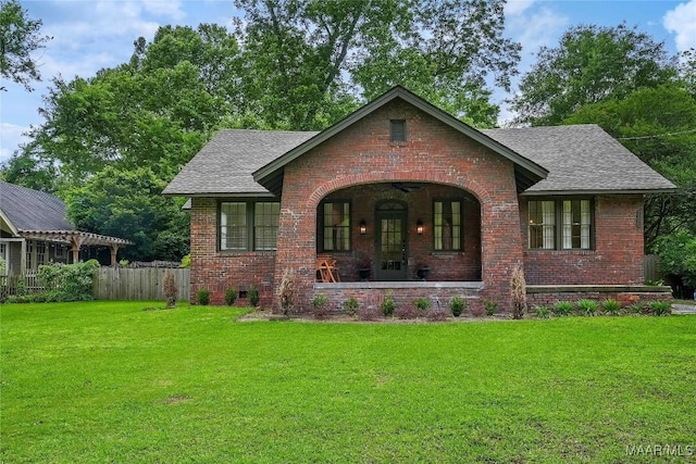3328 Lebron Rd, Montgomery, AL 36106 - english style home with brick siding, roof with shingles, and a porch