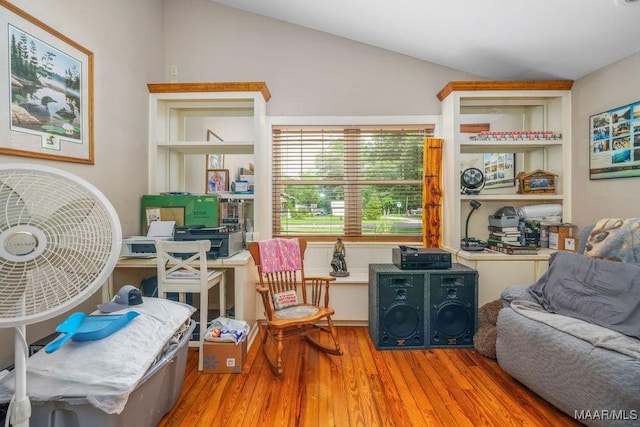 258 S Conecuh St, Greenville, AL 36037 - home office with vaulted ceiling and wood finished floors