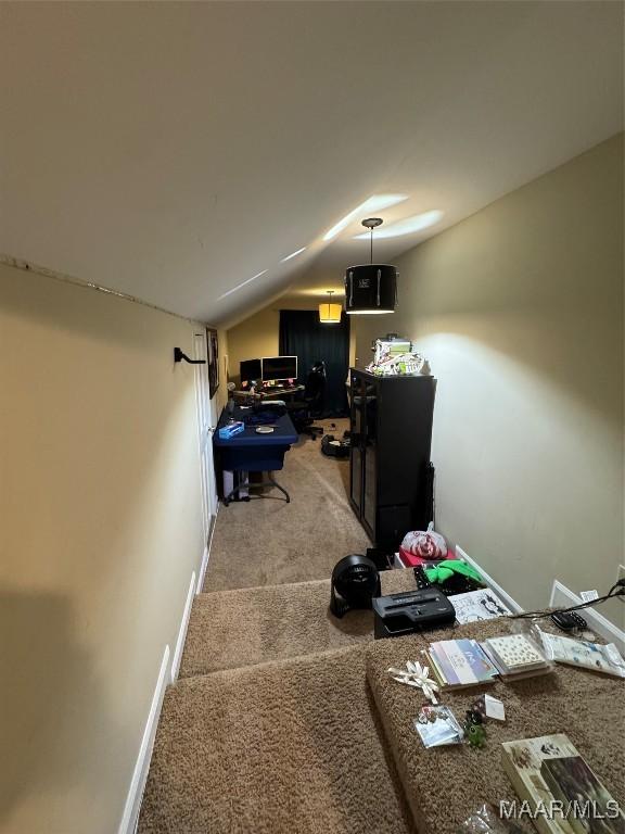 215 W Castlewood Dr, Selma, AL 36701 - carpeted office space featuring lofted ceiling and baseboards