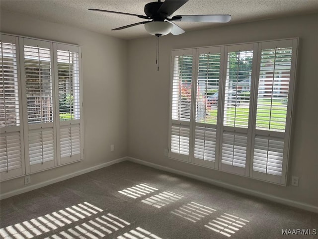 11 Wilkins Rd, Selma, AL 36701 - unfurnished room featuring ceiling fan, a textured ceiling, carpet flooring, and baseboards