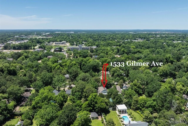 1533 Gilmer Ave, Montgomery, AL 36104 - aerial view of a heavily wooded area