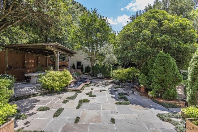 1533 Gilmer Ave, Montgomery, AL 36104 - view of patio with a pergola
